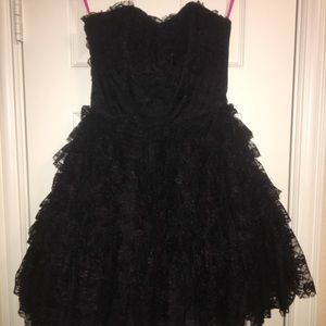 Betsey Johnson Black Lace Cocktail Dress